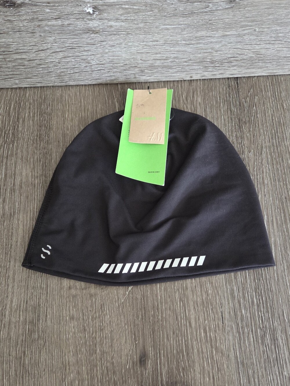 H&M Black Reflective Running Beanie